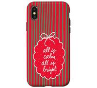 Carcasa para iPhone X/XS Diseño navideño All is Calm All is Bright