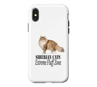 Carcasa para iPhone X/XS Diseño para dueños de Gatos Siberian Cats Extreme Fluff Zone