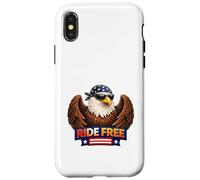 Carcasa para iPhone X/XS Diseño Patriotic Eagle Biker Freedom American Spirit