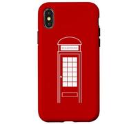 Carcasa para iPhone X/XS Disfraz de Cabina de teléfono para Halloween, Reino Unido, Londres, Rojo británico