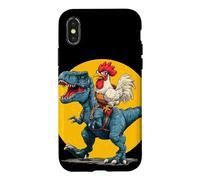 Carcasa para iPhone X/XS Disfraz de Pollo Best Friends para Amantes de los Dinosaurios