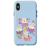 Carcasa para iPhone X/XS Disney Winnie the Pooh Spring Easter Friendly Flower Faces
