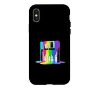 Carcasa para iPhone X/XS Disquete Retro de Pintura goteando