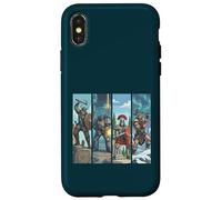 Carcasa para iPhone X/XS Diverse Warriors: Pintura vikinga Romana en Miniatura