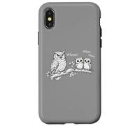 Carcasa para iPhone X/XS Divertida Camiseta gramática de búho para Profesores de inglés y Nerds de Palabras