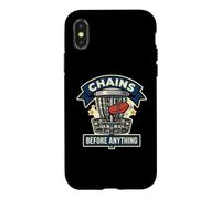 Carcasa para iPhone X/XS Divertida Cesta de Golf Chains Before Anything Frisbee Sport