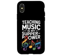 Carcasa para iPhone X/XS Divertida enseñar música es mi súper Poder Diciendo