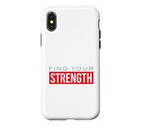Carcasa para iPhone X/XS Divertida Motivación Entrenamiento Encuentra tu Fuerza