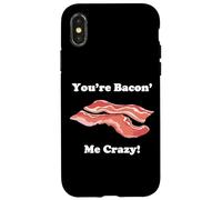 Carcasa para iPhone X/XS Divertida Novedad You'Re Bacon' Me Crazy Tocino