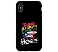 Carcasa para iPhone X/XS Divertida Rana Boricua taína de Herencia hispanoafricana