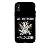 Carcasa para iPhone X/XS Divertidas Luces de Navidad Fantasmas Esperando Halloween