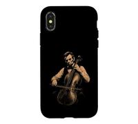 Carcasa para iPhone X/XS Divertido Abraham Lincoln Tocando Violonchelo Música clásica Violonchelo