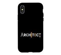 Carcasa para iPhone X/XS Divertido Arquitecto Diciendo Herramientas Iconos Letras Gráfico