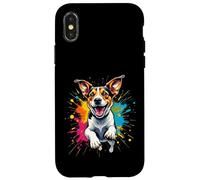 Carcasa para iPhone X/XS Divertido Arte de Jack Russell Dog Splash Lovers