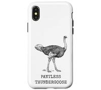 Carcasa para iPhone X/XS Divertido Avestruz sin Pantalones Thundergoose Nombre Animal Broma estúpida