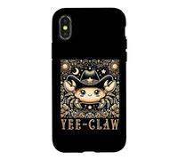 Carcasa para iPhone X/XS Divertido Cangrejo con Sombrero de Vaquero de Cottagecore Yee Claw, Amante de los mariscos