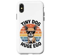 Carcasa para iPhone X/XS Divertido Chihuahua Tiny Dog Enorme Ego Jefe Actitud
