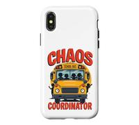 Carcasa para iPhone X/XS Divertido Conductor de autobús Escolar Coordinador Profesional de Caos