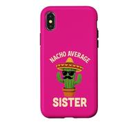 Carcasa para iPhone X/XS Divertido cumpleaños de Hermanas Cinco de Mayo Nacho Average Sisters