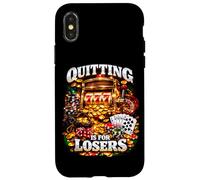 Carcasa para iPhone X/XS Divertido Dejar de Fumar es para Perdedores Juego irónico Meme Jugador
