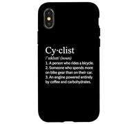 Carcasa para iPhone X/XS Divertido Diccionario Definición Ciclista Día Mundial de la Bicicleta Humor