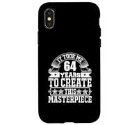Carcasa para iPhone X/XS Divertido Dicho 64 cumpleaños Broma de Regalo de Broma de 64 años