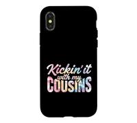 Carcasa para iPhone X/XS Divertido Dicho Kickin con Mis Primos Sarcástico