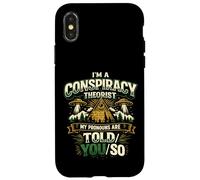 Carcasa para iPhone X/XS Divertido Diseño Retro para Teóricos de Conspiraciones