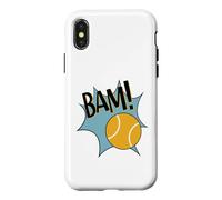 Carcasa para iPhone X/XS Divertido gráfico de cómic de Tenis Bam para Jugador de Tenis