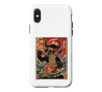 Carcasa para iPhone X/XS Divertido Humor de Demon Ramen Devil Noodles