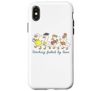 Carcasa para iPhone X/XS Divertido Humor de Pato Profesor, enseñanza impulsada por el Amor