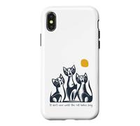 Carcasa para iPhone X/XS Divertido Juego de Palabras con Gatos No Termina hasta Que Las señoras de los Gatos canten