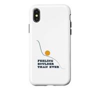 Carcasa para iPhone X/XS Divertido Juego de Palabras de Escalada Sentir Roca Que Nunca