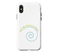 Carcasa para iPhone X/XS Divertido Juego de Palabras de microbiología Nos Estamos volviendo virales