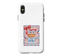 Carcasa para iPhone X/XS Divertido Lazo de Coqueta patriótica Bad Day to Be A Hot Dog