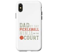 Carcasa para iPhone X/XS Divertido Pickleball Dad Pickleball Ninja para Hombre