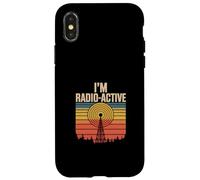 Carcasa para iPhone X/XS Divertido Radio Active Retro Vintage Dicho