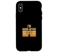 Carcasa para iPhone X/XS Divertido Radio Active Retro Vintage Dicho