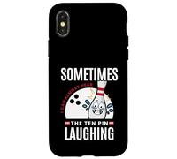 Carcasa para iPhone X/XS Divertido Regalo de Bolos Sometimes I Hear Ten Pin Laughing