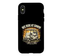 Carcasa para iPhone X/XS Divertido Salvaje Carrito De Golf Humor De Dibujos Animados Persiguiendo Pars Golfing