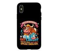 Carcasa para iPhone X/XS Divertido Secreto de Vaca Recuerda si Nos pillan Humor
