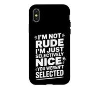 Carcasa para iPhone X/XS Divertido Selectivamente Agradable Fuiste Humor Seleccionado