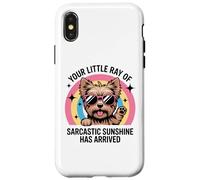 Carcasa para iPhone X/XS Divertido Yorkshire Terrier Tiny Boss Actitud Sarcástica Perro Mamá