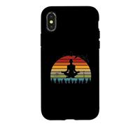 Carcasa para iPhone X/XS Divertidos Instructores de Yoga para meditación, diseño Retro