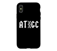 Carcasa para iPhone X/XS Divertidos Pares de Bases de ADN ATGC Maestro de Ciencias de biología Molecular