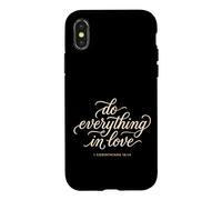 Carcasa para iPhone X/XS Do Everything In Love 1 Corintios 16:14 Versículo bíblico de fe