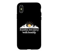 Carcasa para iPhone X/XS Do Justice Love Mercy Walk Humbly Bible Verse Micah 6:8 God