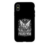 Carcasa para iPhone X/XS Doblado Deseo Mil Oraciones Levantar Grulla de Origami