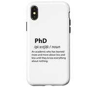 Carcasa para iPhone X/XS Doctorado Divertido Diccionario Definición Doctorado Estudiante Graduación