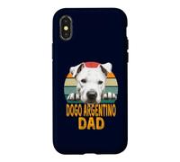 Carcasa para iPhone X/XS Dogo Argentino Dog Dad Retro Vintage Mis Perros Son Mi Cardio